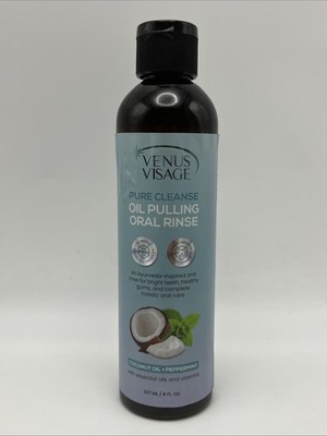 Venus Visage Coconut Oil Pulling for Teeth with Tongue Scraper, 8 fl oz  B21
