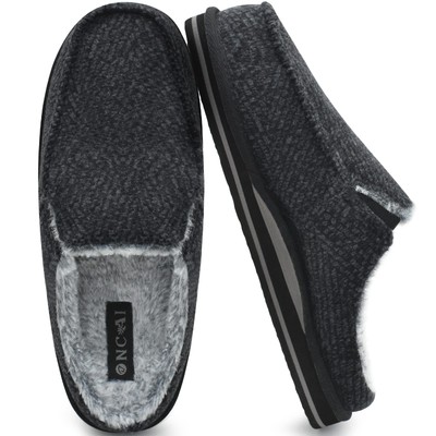 ONCAI Mens Slippers with Orthotic Arch Support,Cotton-Blend High-Density Memo...