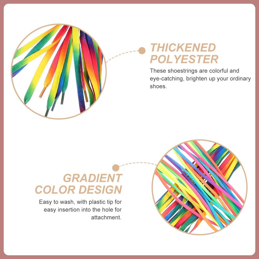 APL 10 paia di scarpe da ginnastica colorate sfumate bambino lacci colorati per