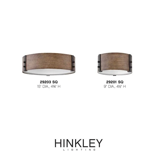 Hinkley Lighting 29203 Sawyer 3 Light 15"W Open Air Outdoor Flush - Aged Zinc - Picture 2 of 7