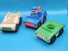 Vintage Fisher Price Little People Police green white Car Toy nostalgia Lot