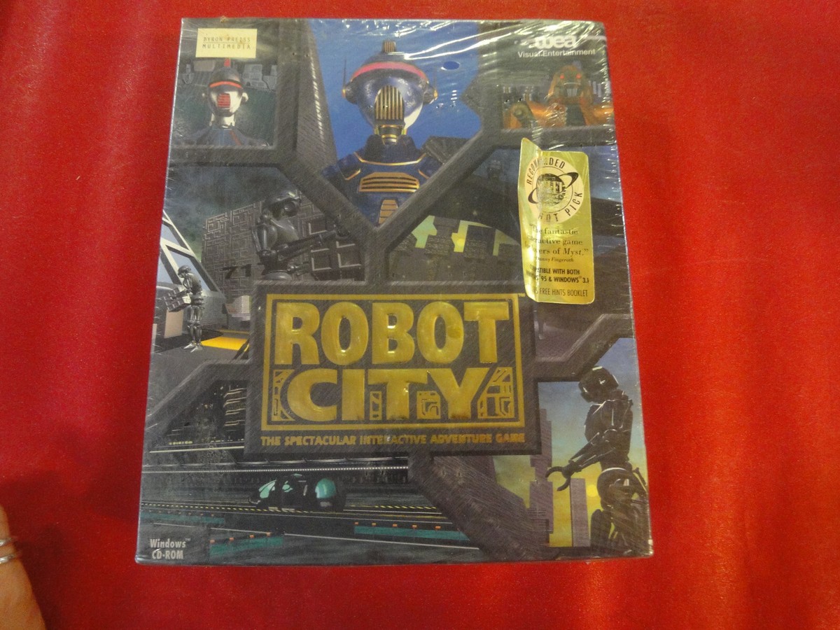 Vintage ROBOT CITY spectacular interactive adventure game widows