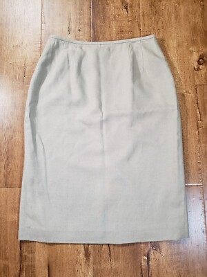 HAUT DE GAMME EN AVANCE Skirt Women 6 Beige Lined Back Slit Straight Pencil