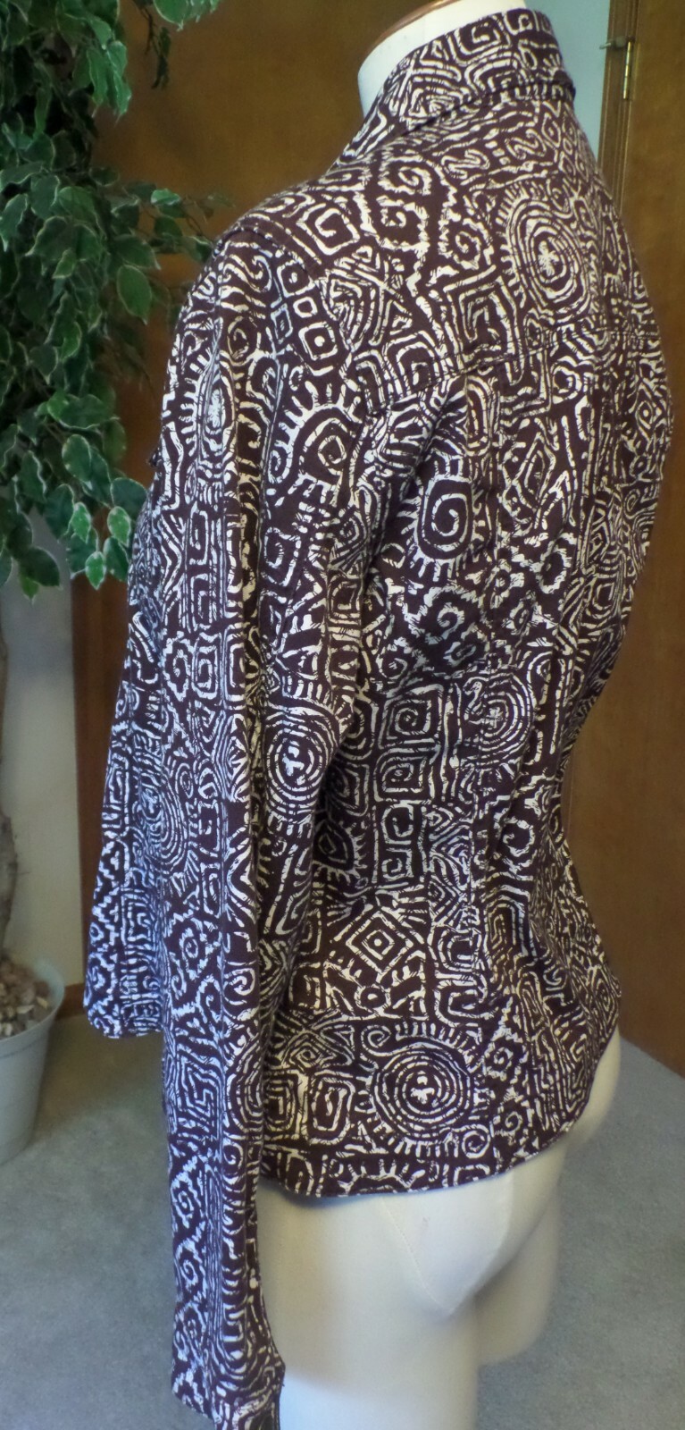 Ruby Rd Jacket Fitted Tribal Design Abstract Prin… - image 5