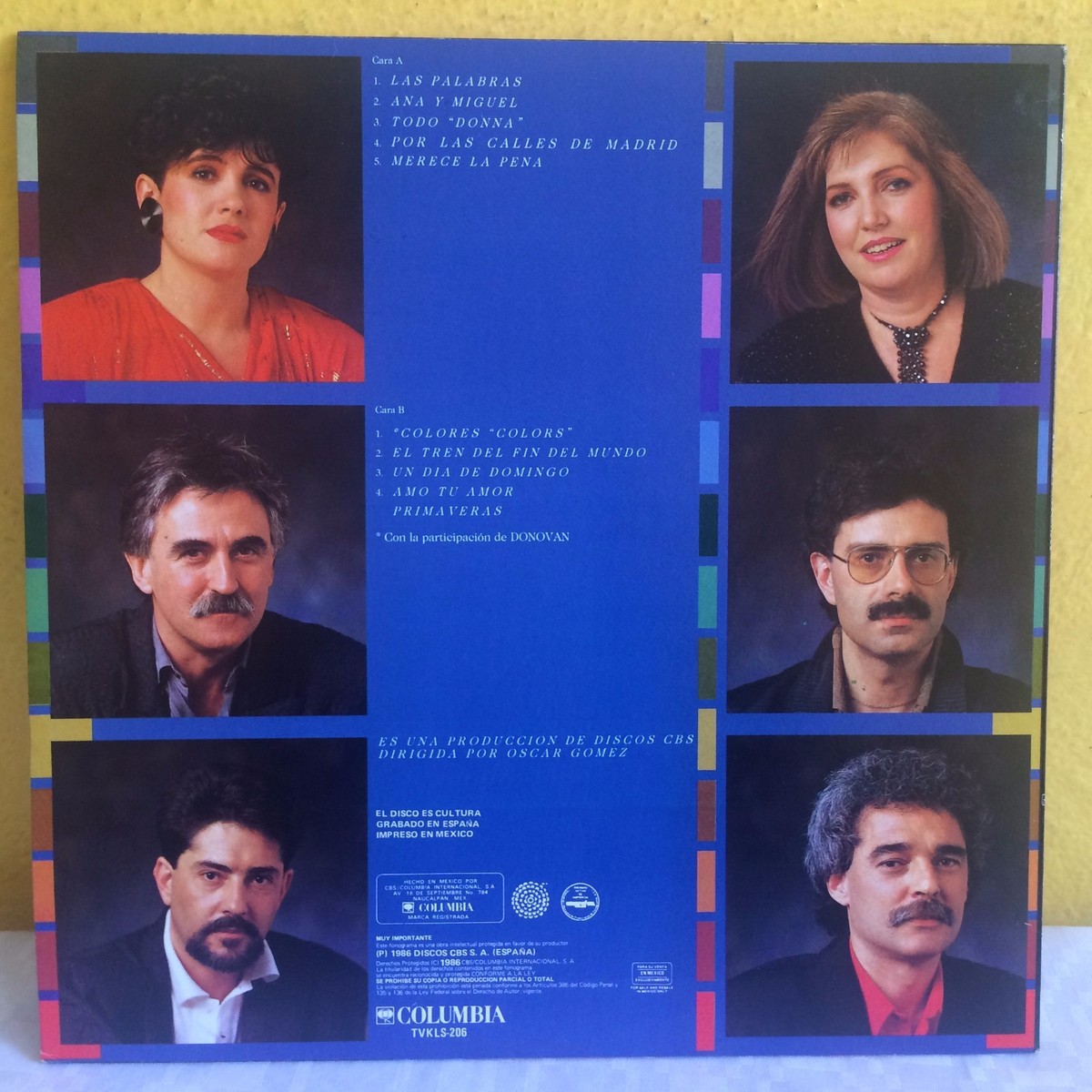 MOCEDADES -COLORES- 1986 MEXICAN LP + INNER SLEEVE LATIN POP