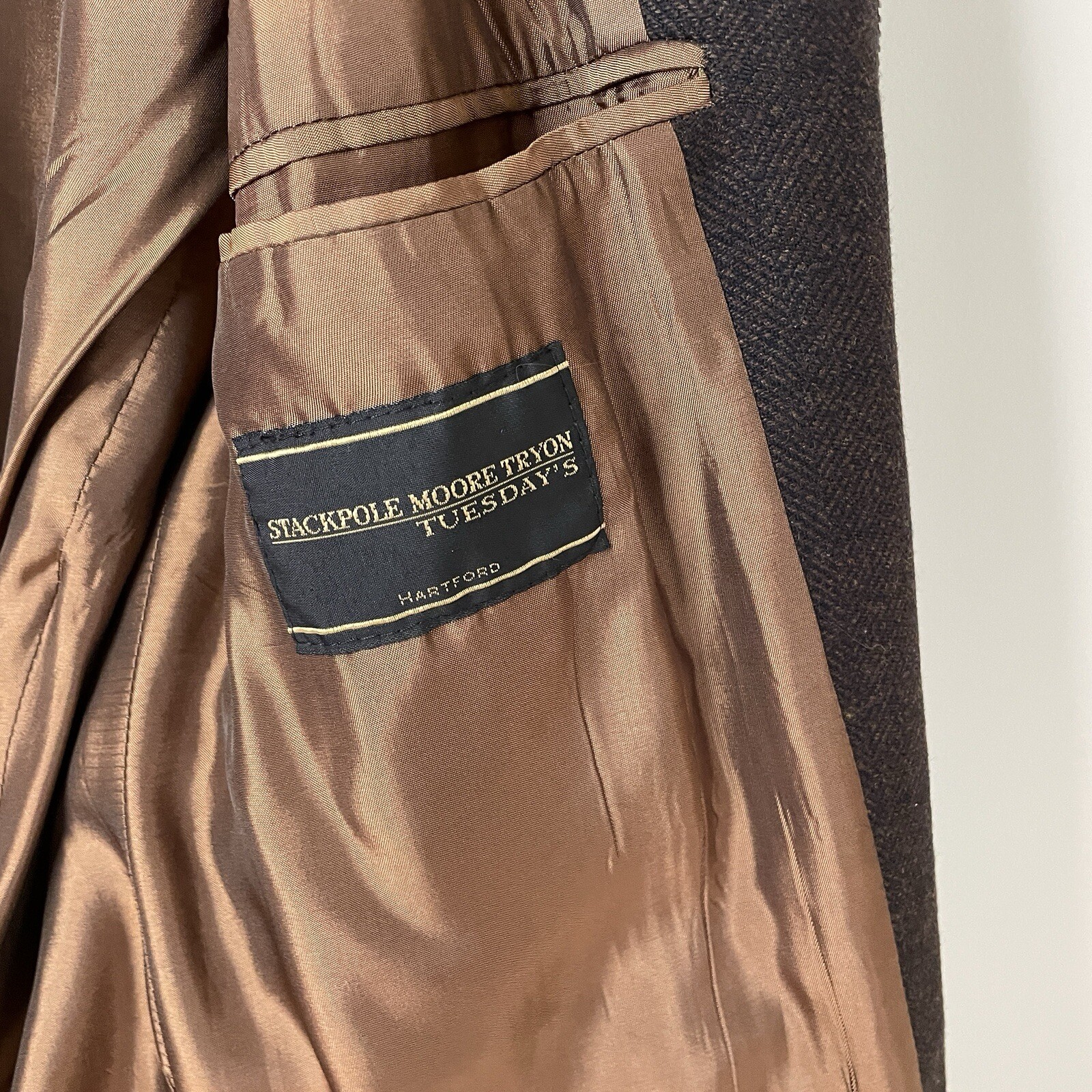 Stackpole Moore Tryon Wool Cashmere Jacket Herrin… - image 7