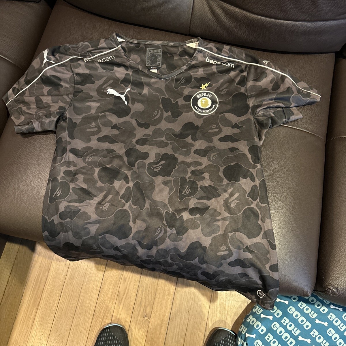 BAPE x PUMA FC BAPE 3rd レプリカ XL Puma BAPE FC Soccer Gray Hoodie Bapesta ABC Camo A Bathing