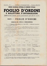 1938 Bollettino Unione Ufficiali in congedo Sezione Vittorio Veneto