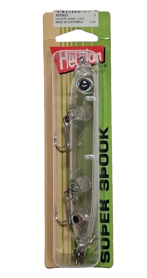 Heddon Super Spook Rattle Topwater Fishing Crank Jerk Bait Clear 5