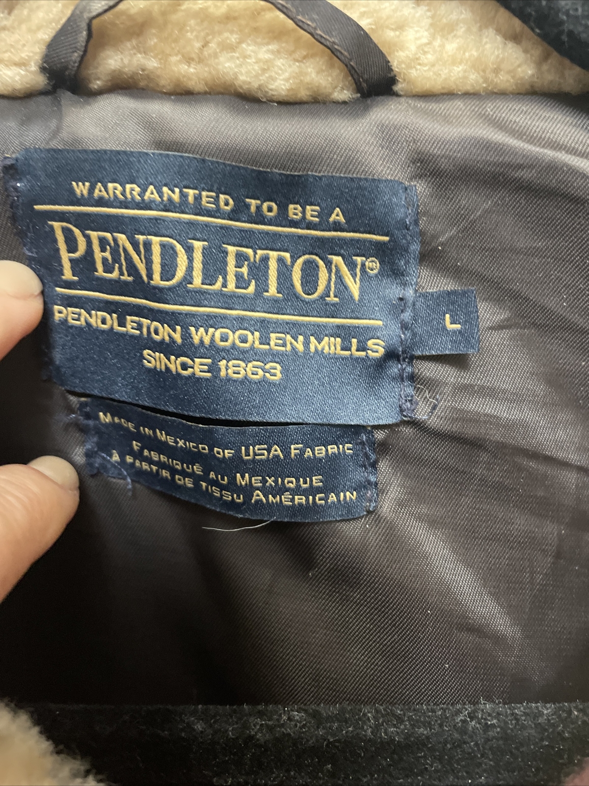 188. PENDLETON Authentic Brownsville Shearling Co… - image 2