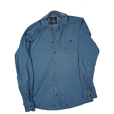 Casa Moda finest handcrafted men's long sleeve shirt casual fit M 39/40 jeans blue