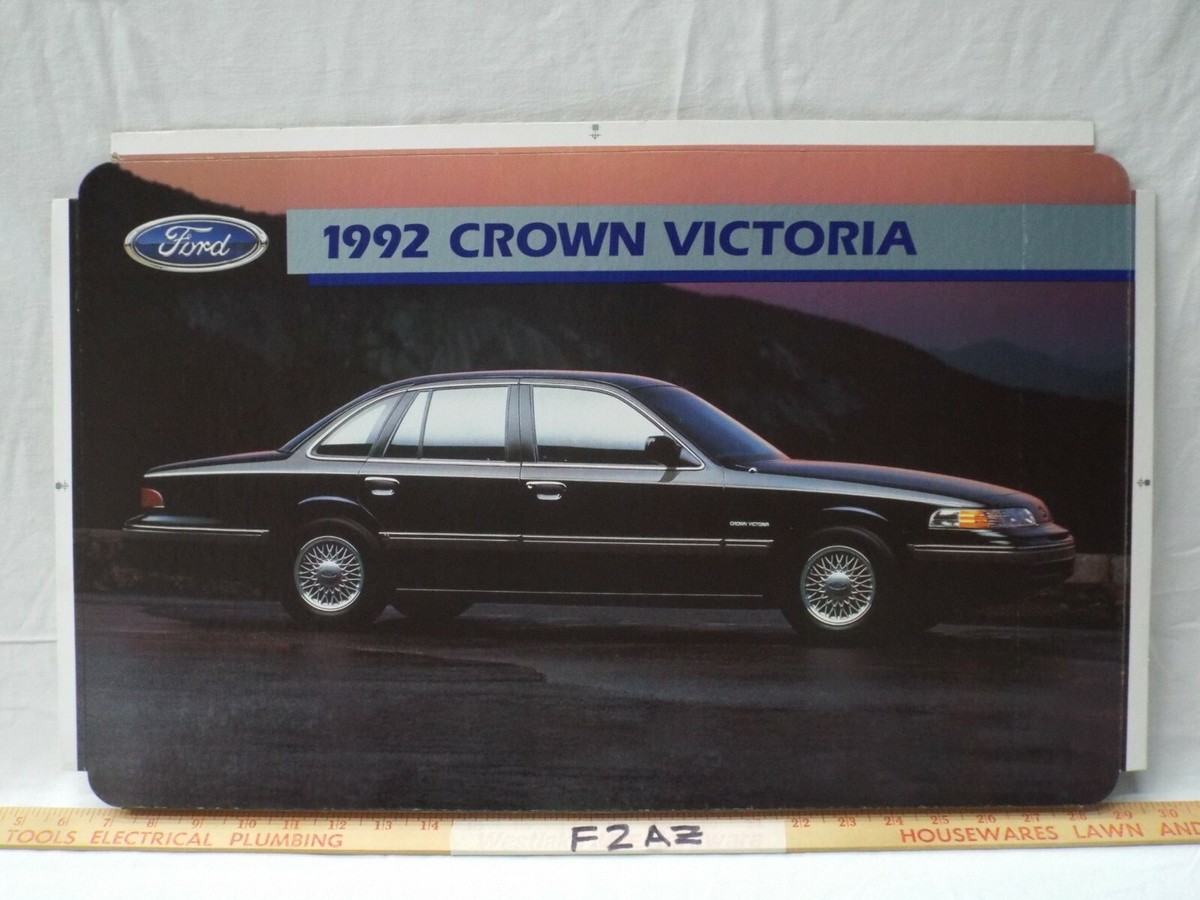 Dealer Showroom Sign/Promotional Poster 1992 Ford Crown Victoria