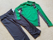 Lot of 2 NWT Under Armour Boys sz 5 YS lightweight Half Zip Pullover Long Pants