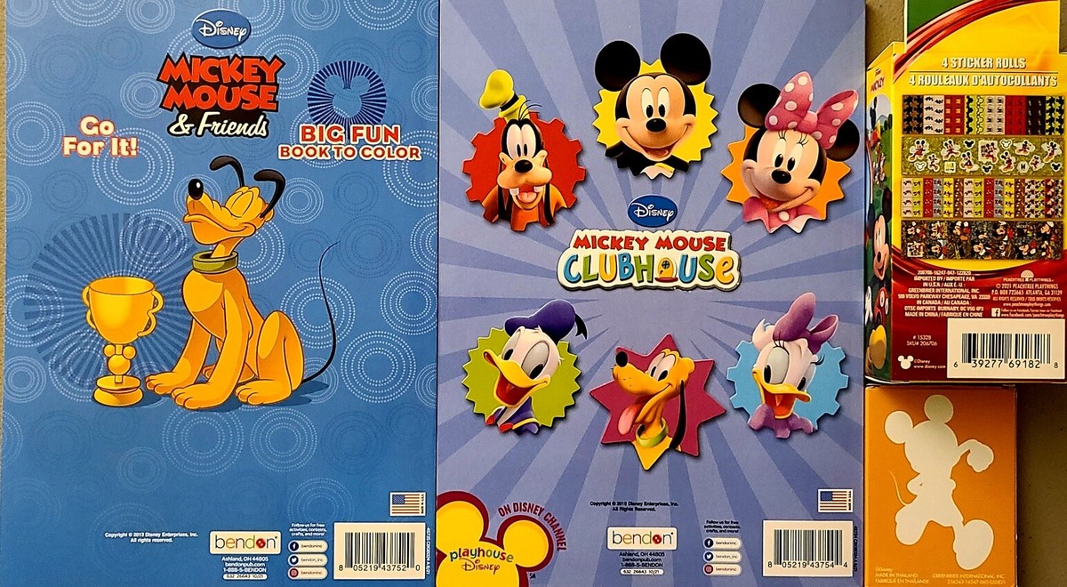 Disney Mickey Mouse Set Of 2 Coloring & Activity Books w