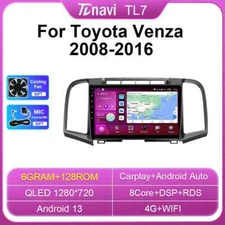 For Toyota Venza 2008-2016 Android Car Radio Carplay GPS Multimedia Video Player