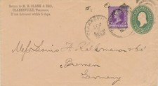 USA 1894 3 C. Andrew Jackson als Zusatzfrank. a. Kab.-GU 2 C Washington m Duplex
