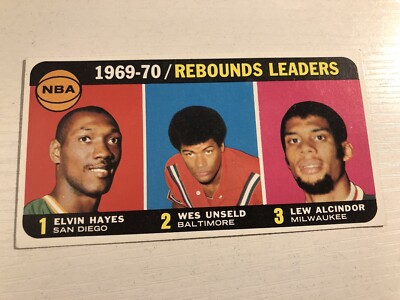 1970-71 Topps Basketball Elvin Hayes / Wes Unseld / Lew Alcindor LL 5