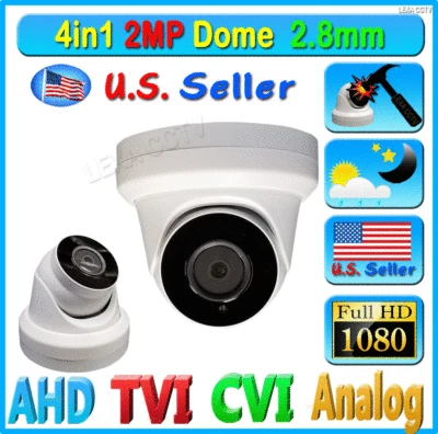 LEXA CCTV 2MP 1080P HD CCTV Outdoor Turret Camera 4in1(TVI/AHD/CVI/CVBS) 2.8mm Lens