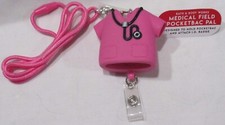 Bath  Body Works PINK MEDICAL SCRUB PROFESSIONAL Lanyard ID Badge PB Pal Holder