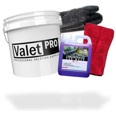 ValetPRO Wash & Dry Set: Concentrated Car Wash 1L + 3,5GAL Wascheimer + Zubehör