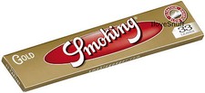 Papeles Smoking® DORADOS tamaño king 5 x 33 hojas papel largo Original®