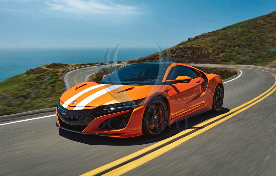 Матовые цветные гоночные полоски виниловые наклейки для Acura NSX полоски 10 футов / 20 футов - Изображение 3 из 4