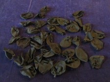 Vtg Millinery Flower Collection Black Organdy Fabric 3" Petals 36pc Lot H4759