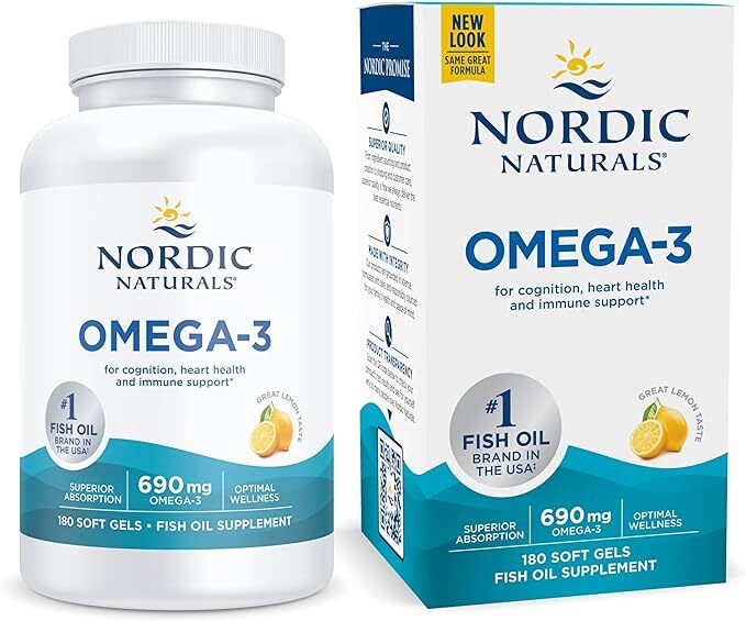Nordic Naturals Omega-3 690mg with EPA & DHA - 180 Softgels Lemon