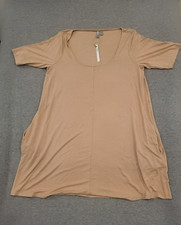 asos Women's US Size 8 Light Brown 92% viscose Swing Dress w/ pockets Summer New