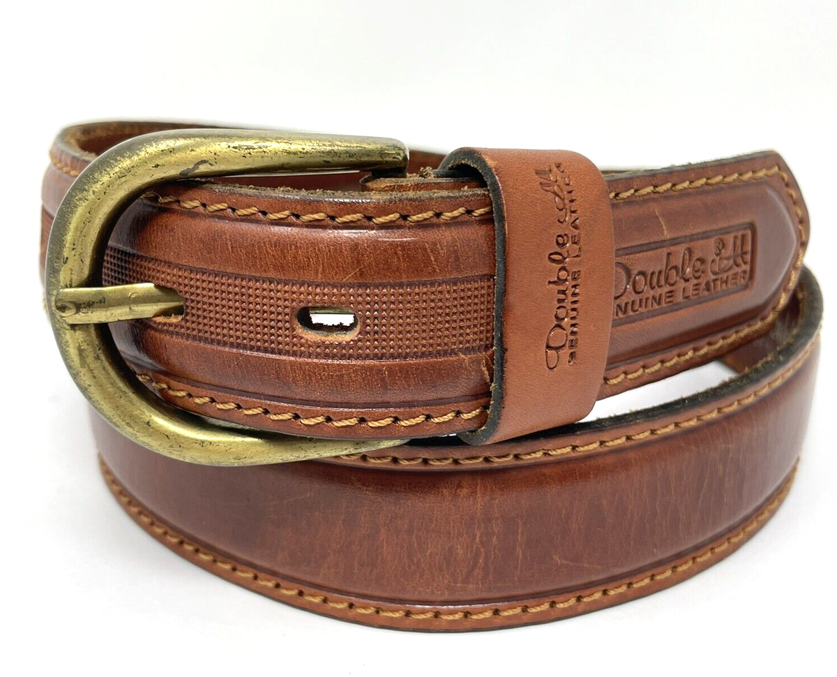 Genuine leather western double buckle belt Buy Western Double Buckle Belt | Black Full Grain Leather  main image 3