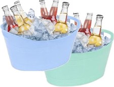 Pack of 2 Ice Buckets Outdoor Party BBQ Summer Party Drinks Barware Tubs