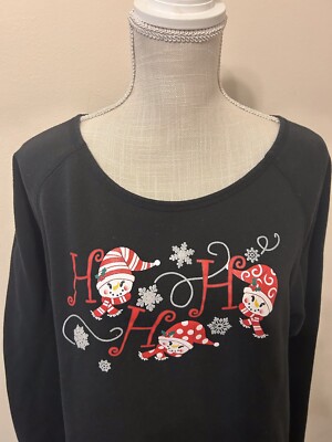 Vintage Pleasant Shade Christmas Shirt Size 2X Round Neck Black 