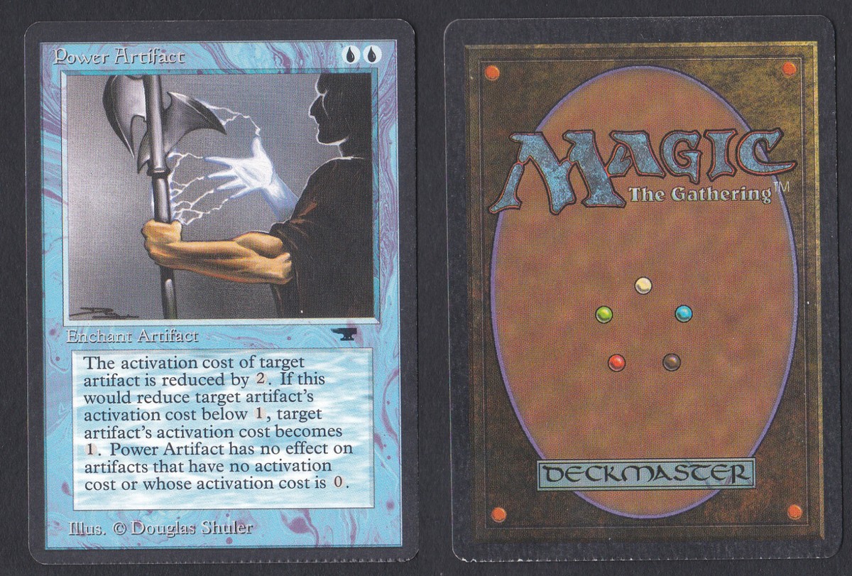 Power Artifact ANTIQUITIES x1 MTG Magic ~ CRIMPED ~ Miscut
