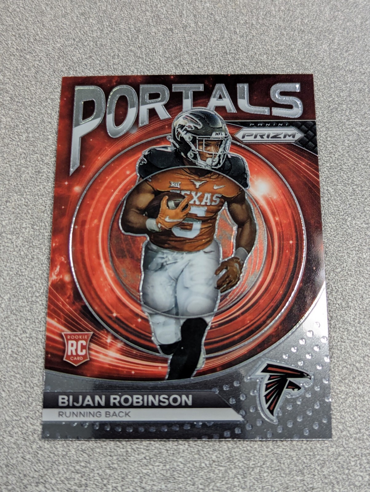 2023 Prizm Football Bijan Robinson Portals Rookie Card Insert Falcons RC #PO-8