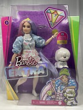 BARBIE Extra Doll 2 Shimmer Look Pet Puppy Curvy 15 Styling Pieces NEW Sealed