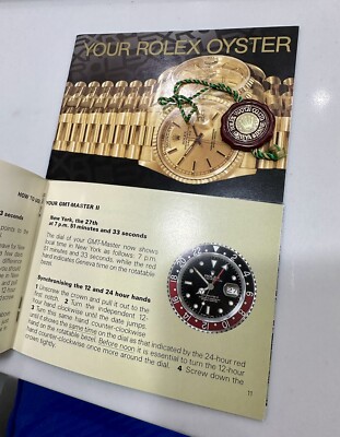 ORG Vintage 1989 Rolex GMT Master II Booklet SET 16718 16710 16713
