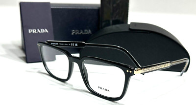 PRADA PR13YV Black (AAV-1O1) 55-19-140 Men's Authentic Eyeglasses