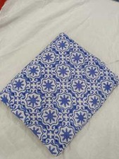 Indian Handmade Gary Hand Block Print Running Cotton Voile Fabric By The Yard