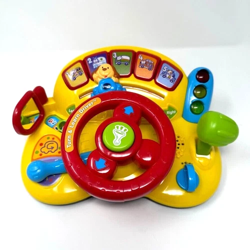 Vtech 80-166601 Turn and Learn Driver Toy Yellow - Open Box, Tested