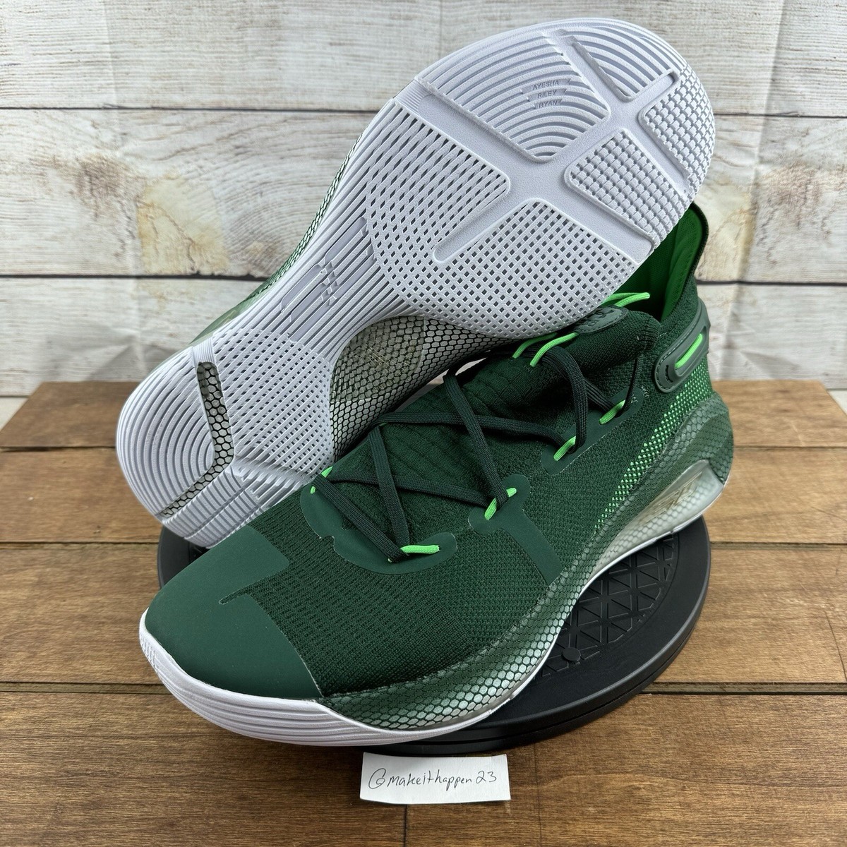 Under Armour Curry 6 Team 'Forrest Green' White Basketball Men