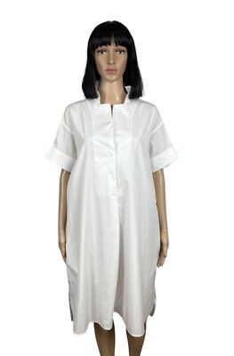 loro piana shirt dress Loro Piana - Irma white midi shirt dress FAM1291