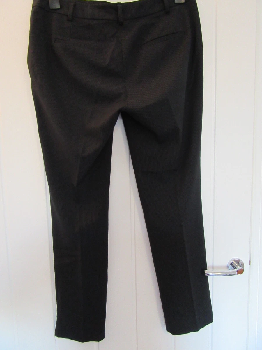 Pinstripe tapered hot sale trousers women's