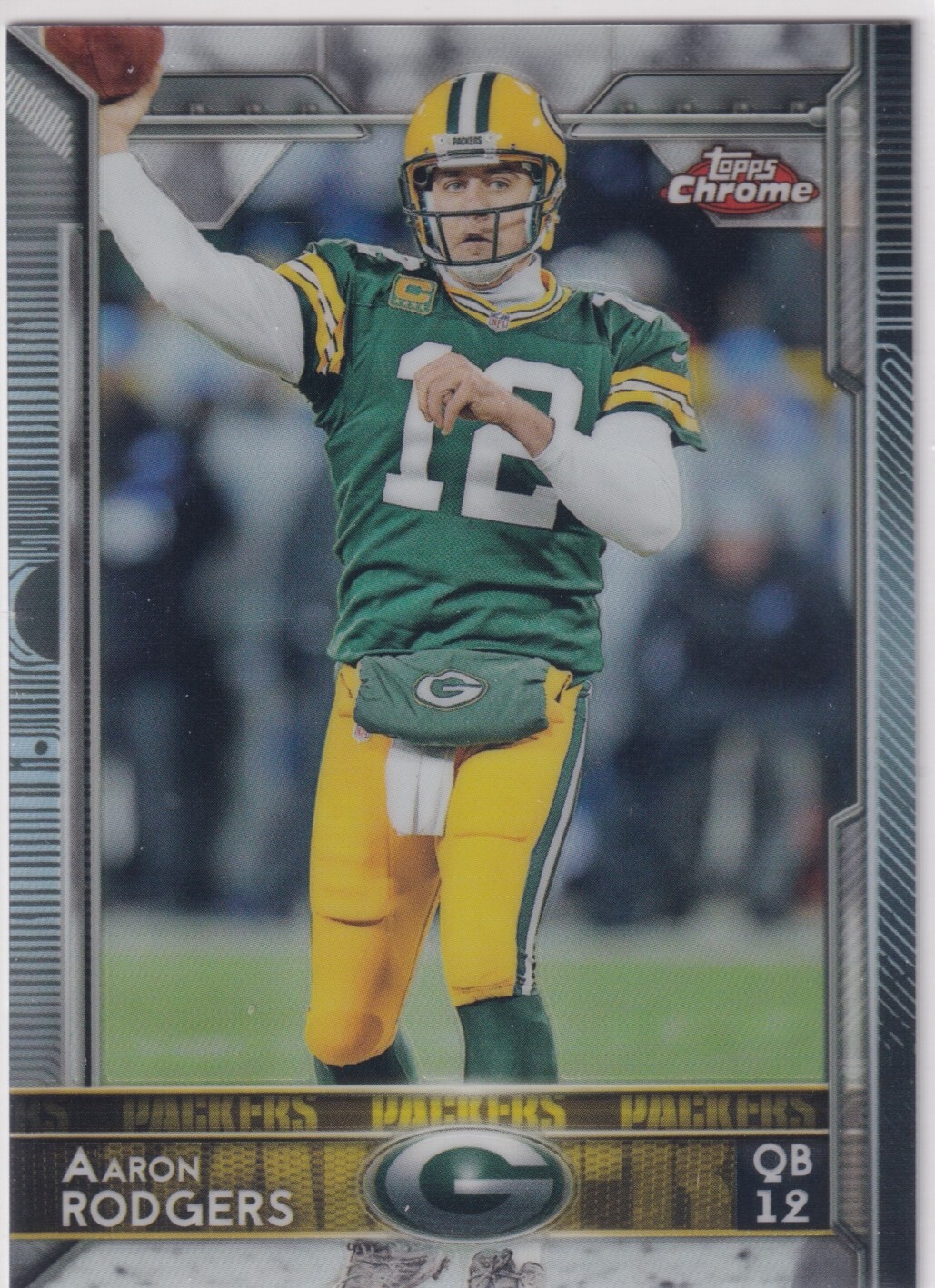 2015 Topps Chrome Football Refractor #2 Aaron Rodgers PACKERS