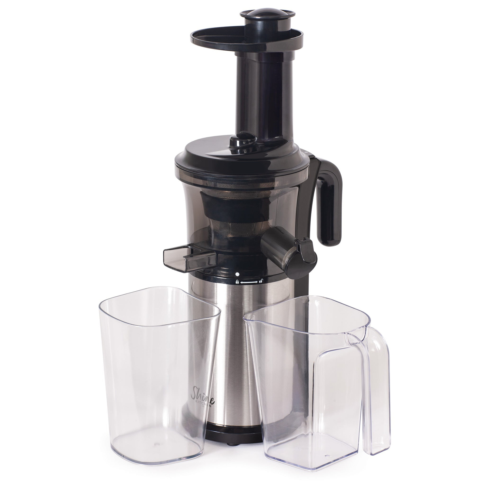 Shine Kitchen Co. Cold Press Vertical Slow Juicer, Silver, Stainless Steel