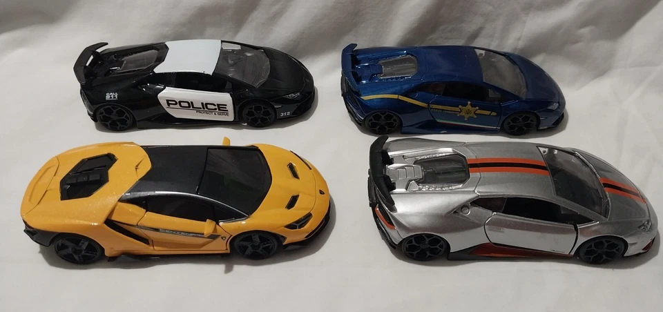 JADA Lamborghini Huracan POLICE 1:32 SCALE LOT OF 4 - Image 3 of 4