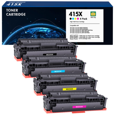 Toner für HP 415A Color LaserJet Pro MFP M479fdw M479dw M479fdn fnw M454dw 415X