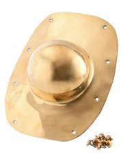 Battle-Merchant Umbo, R&ouml;mischer Schildbuckel m Schrauben Messing f Scutum Schild