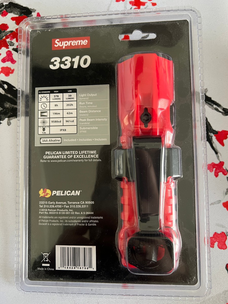 Supreme Pelican Flashlight 3310pl Red in Hand 100 Authentic Supreme Pelican Flashlight 3310pl Red in Hand 100 Authentic