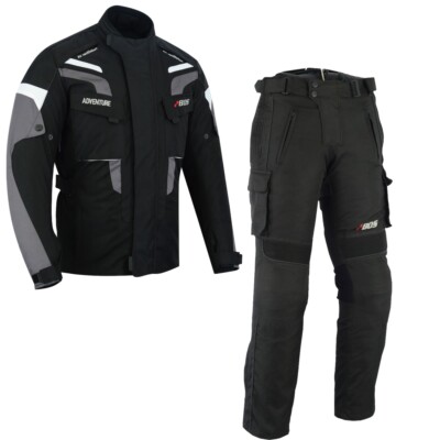 Adventure Motorrad Kombi Herren Jacke & Hose Biker Motorrad Touren Kombi Neu 
