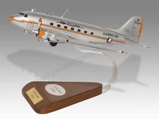 Douglas DC-3 American Airlines Flagship Detroit Desk Wood Airplane Small 1/100